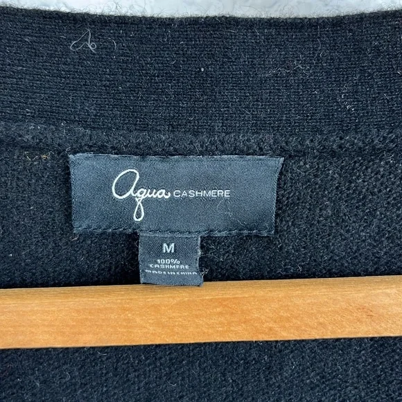 Aqua Cashmere V Neck Peplum Cadigan Sweater - Picture 4 of 6